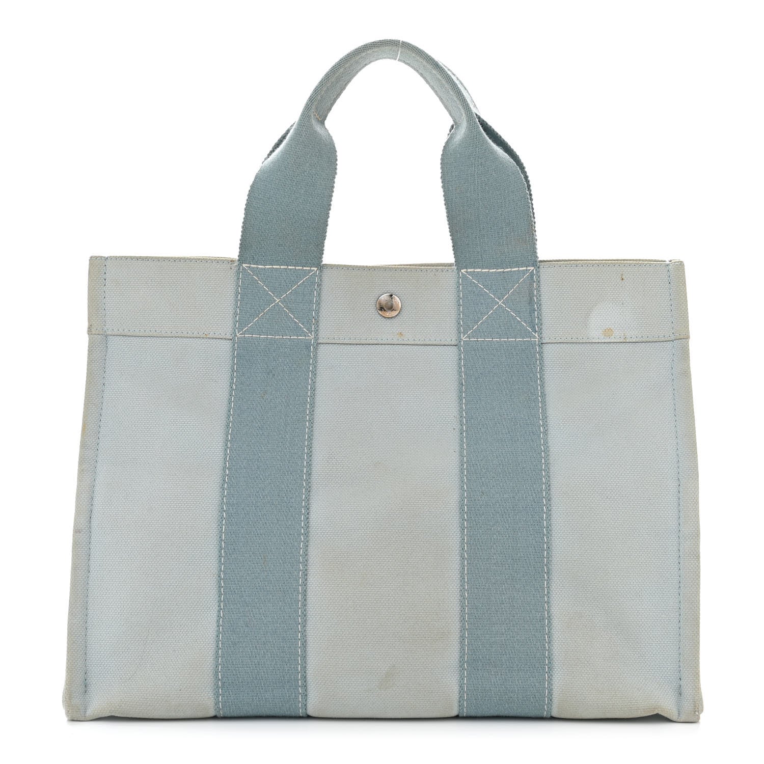 Hermes Canvas Bora Bora Tote PM Eucalyptus 1 of 16