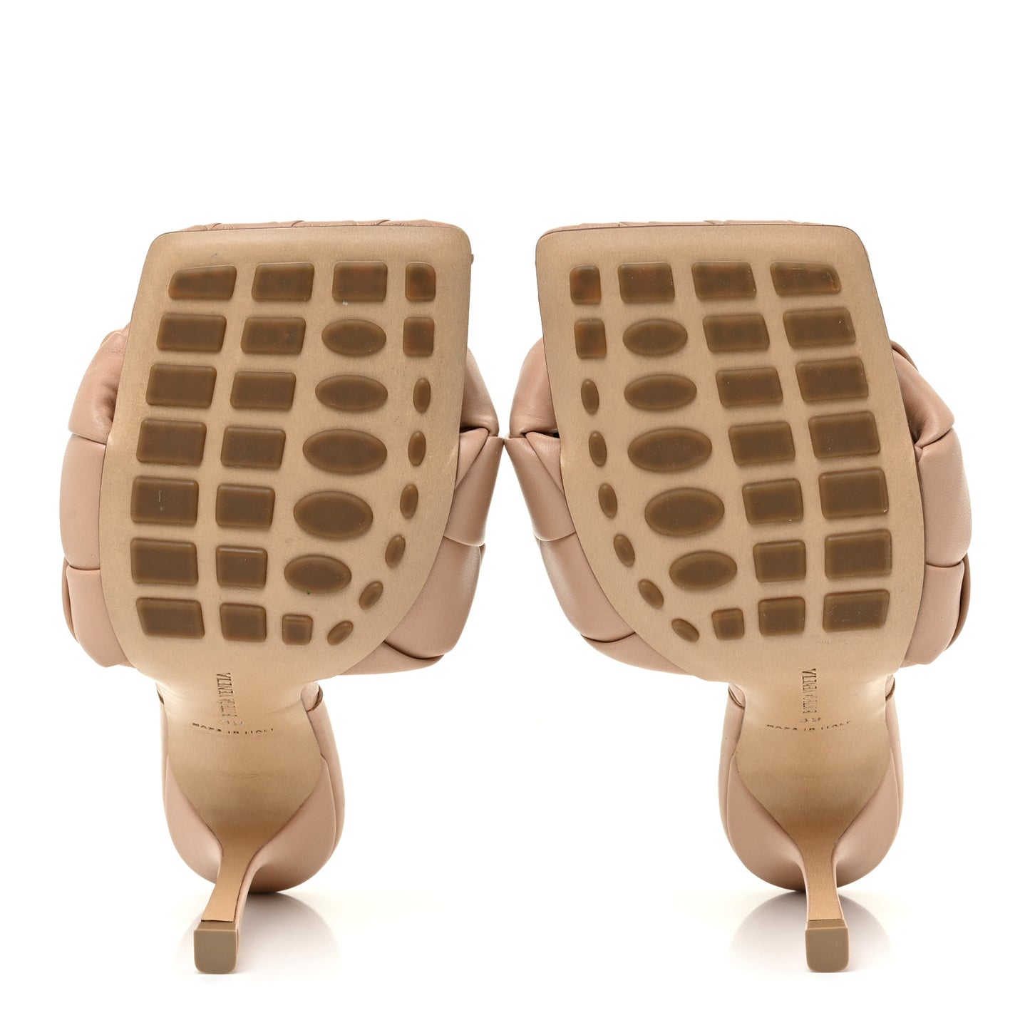 Nappa Maxi Intrecciato Lido Mule Sandals 39 Cipria