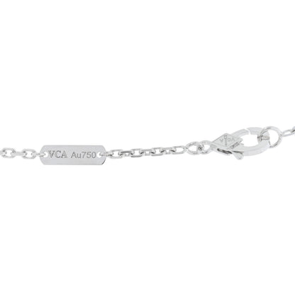 Van Cleef & Arpels 18K White Gold Chalcedony Magic Alhambra Pendant Long Necklace 4 of 5