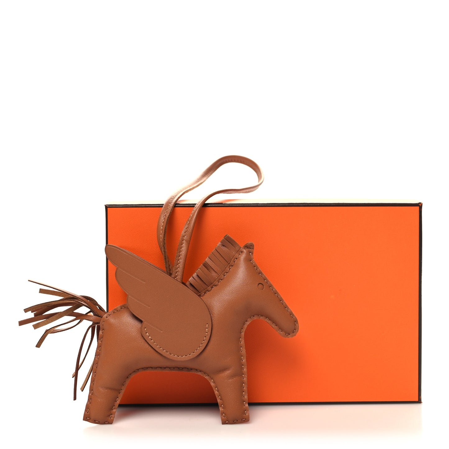 Milo Lambskin Swift Grigri Rodeo Pegase Horse Bag Charm MM Gold