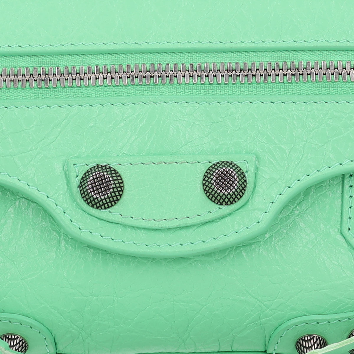 Balenciaga Agneau Arena Le Cagole Sling Bag XS Mint Green 8 of 10
