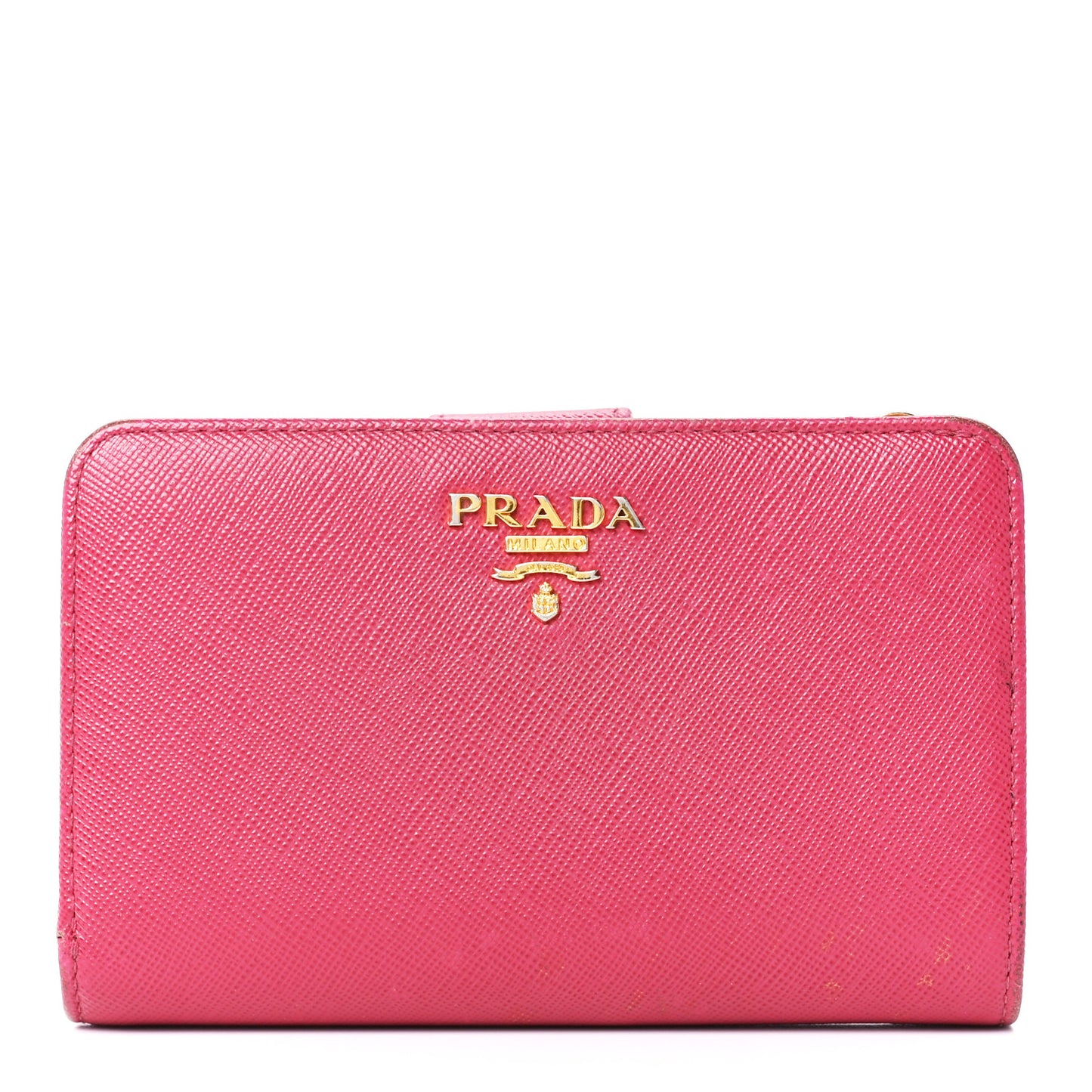 Saffiano Metal Compact Wallet Peonia