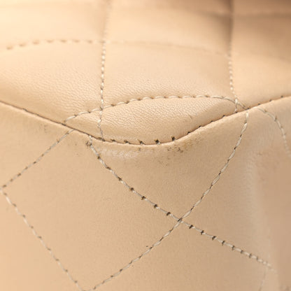 Chanel Lambskin Quilted Medium Double Flap Beige 8 of 18