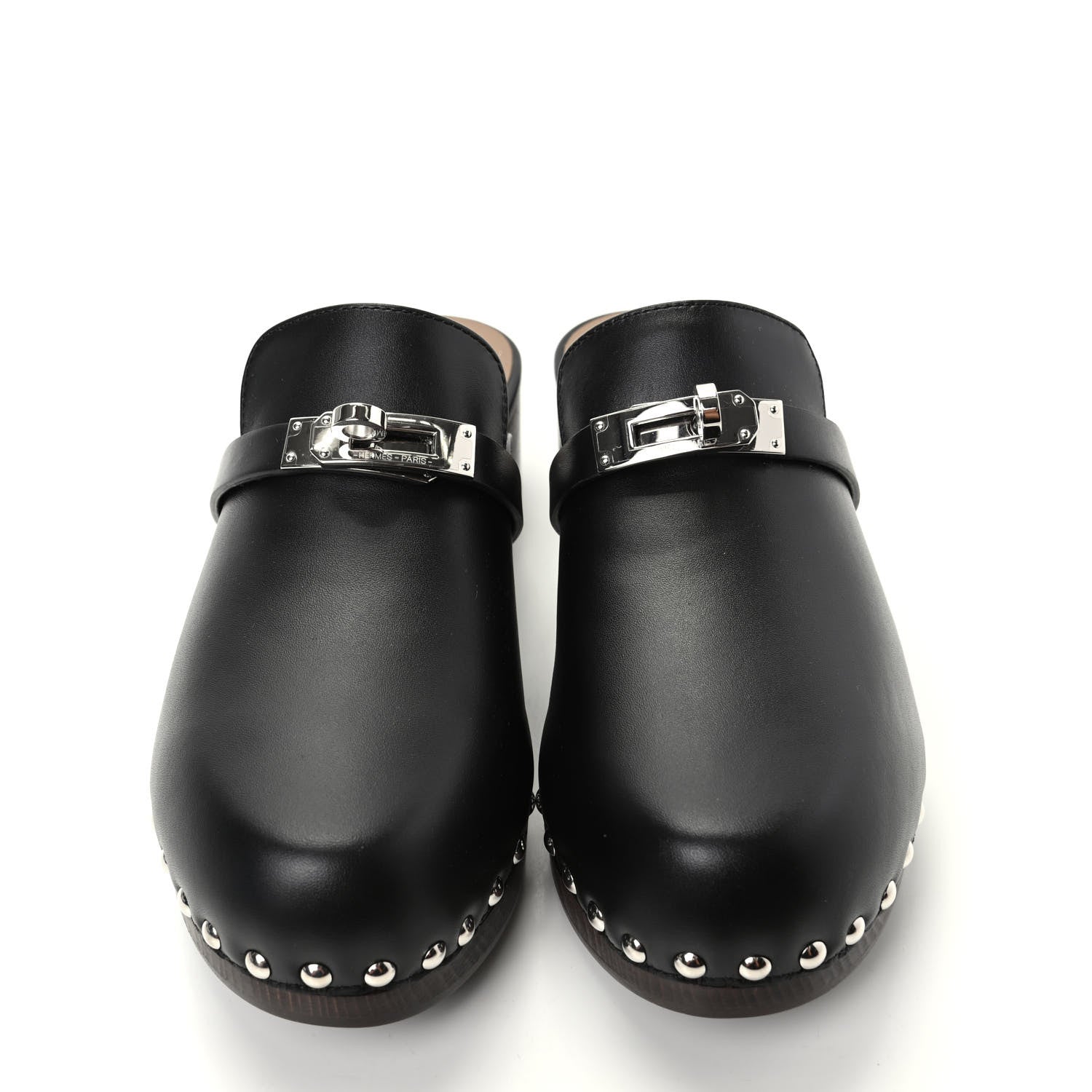 Hermes Calfskin Carlotta Mules 36 Black 5 of 11