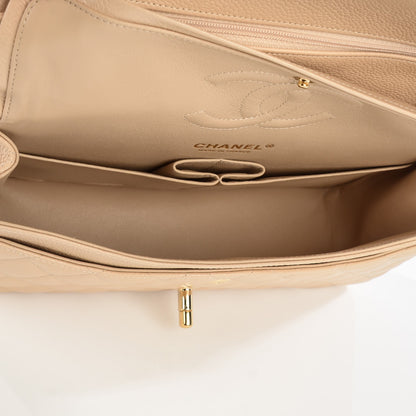 Chanel Caviar Quilted Medium Double Flap Beige Clair 5 of 8