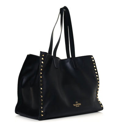 Valentino Garavani Nappa Medium Rockstud Soft Tote Black 3 of 17
