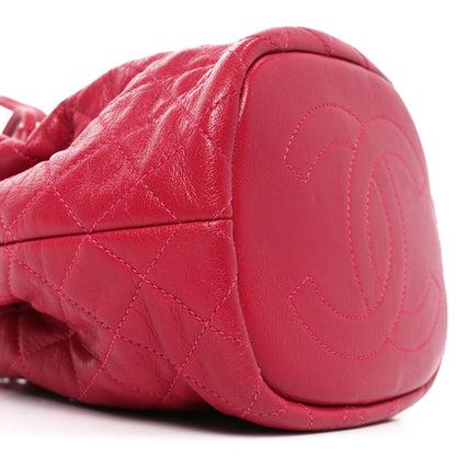 Chanel Lambskin Quilted CC Chain Bucket Bag Pink 9 of 10