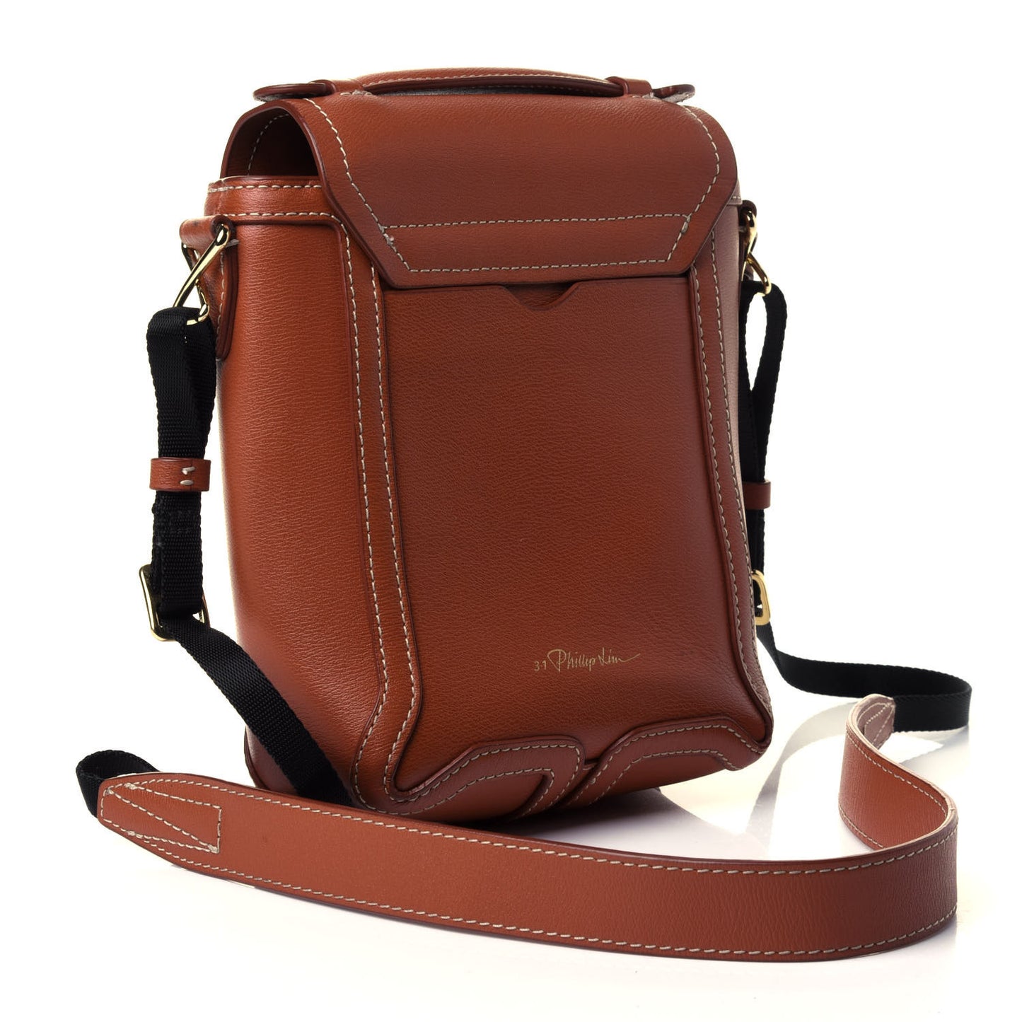 Embossed Grain Calfskin Pashli Camera Shoulder Bag Tan