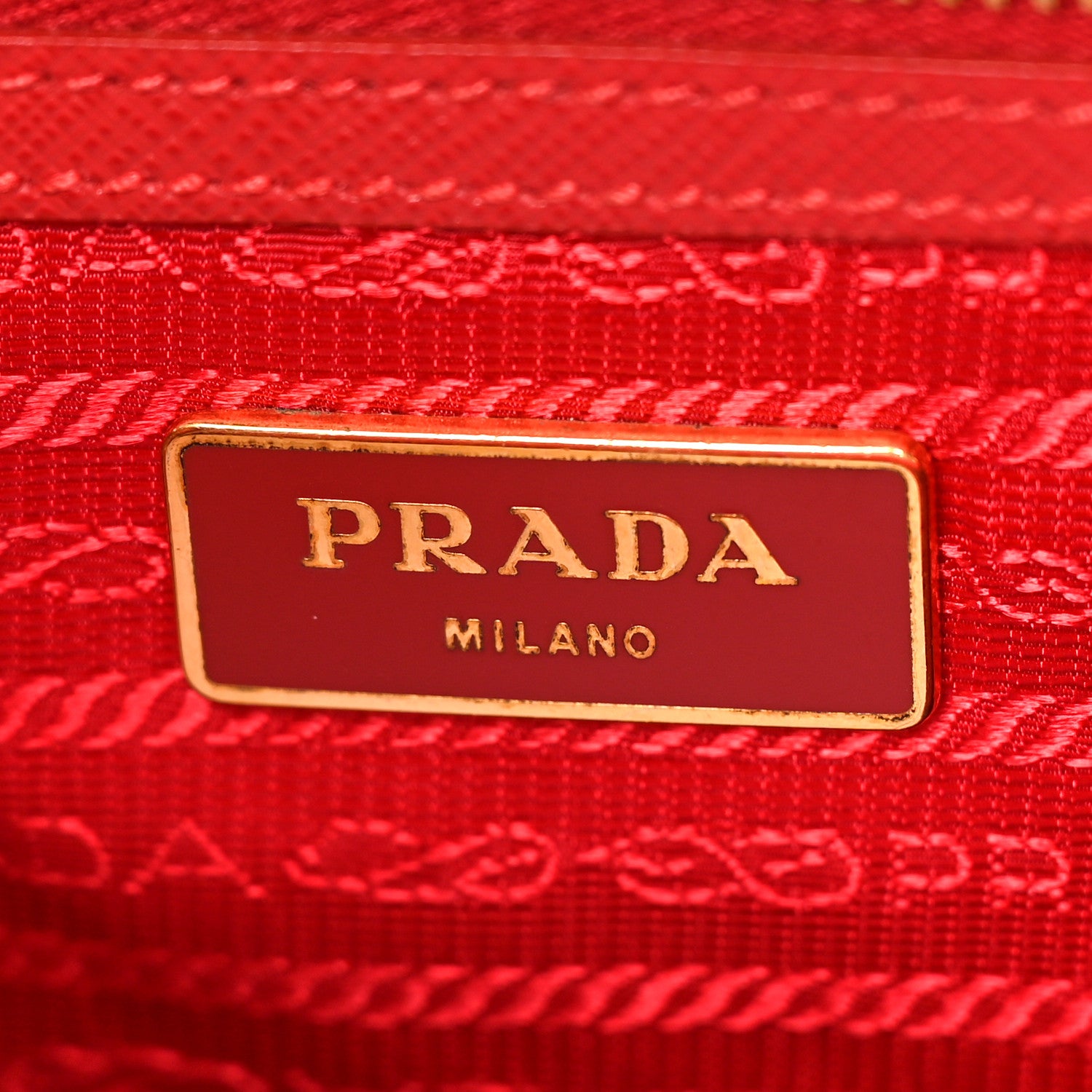 Prada Saffiano Large Galleria Double Zip Tote Fuoco 6 of 11