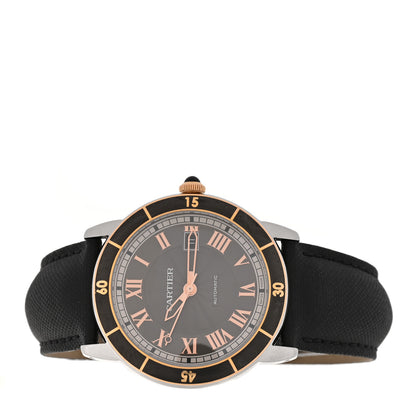 Cartier Stainless Steel 18K Pink Gold Fabric 42mm Ronde Croisiere De Cartier Automatic Watch Grey 2 of 4