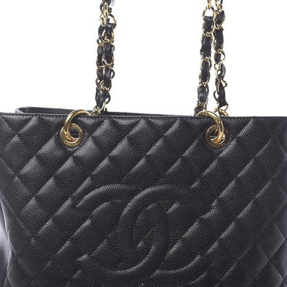 Chanel Caviar Quilted Grand Shopping Tote GST Black 8 of 13