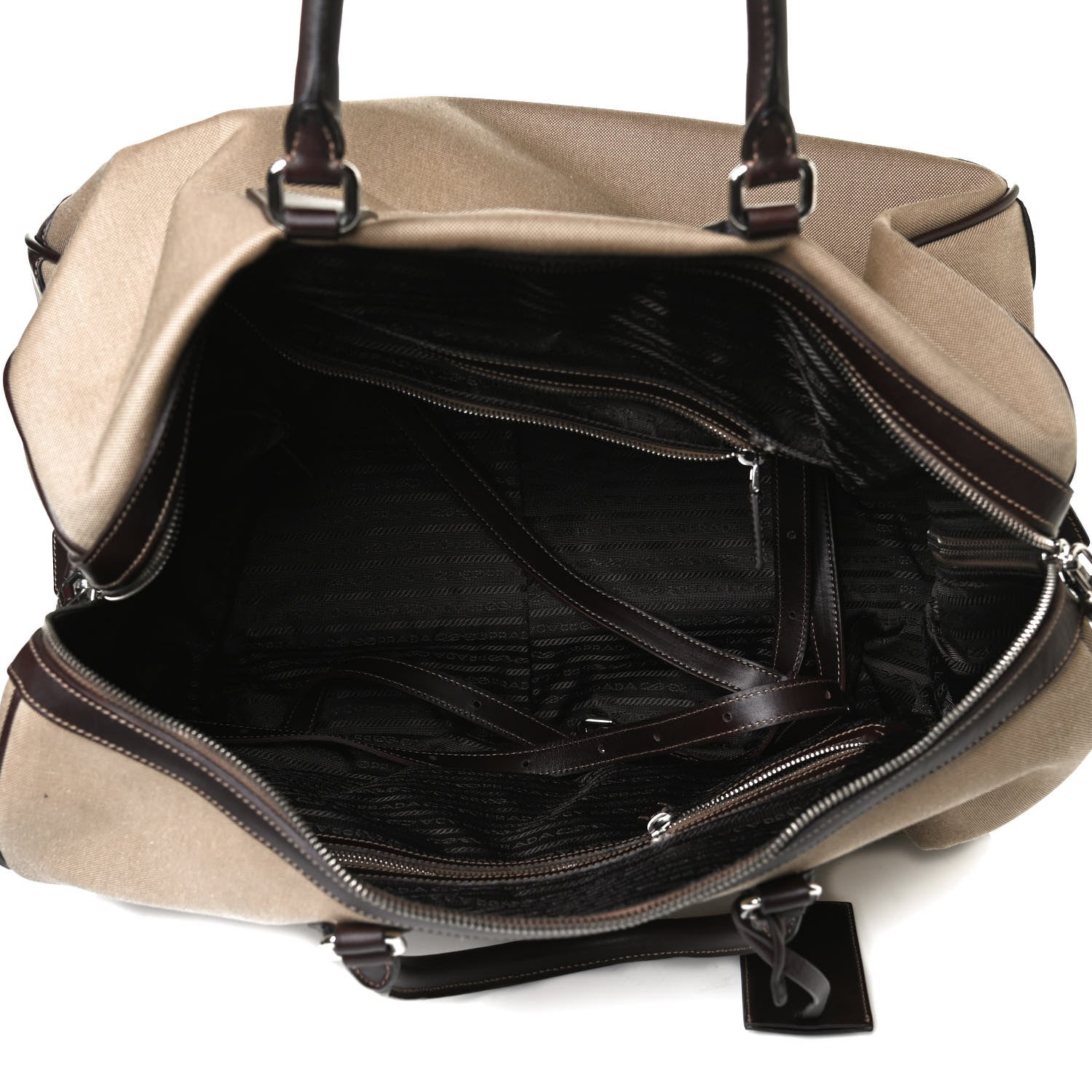 Prada Jacquard Logo Trolley Corda Moro 9 of 35