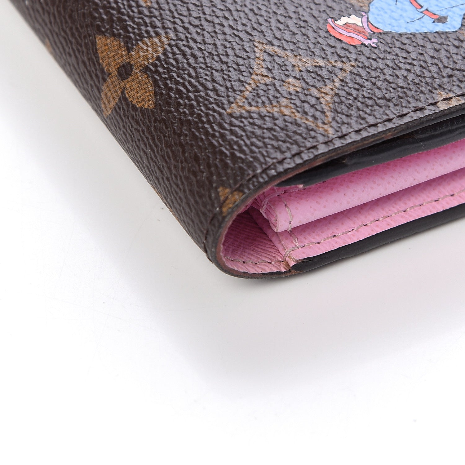 Louis Vuitton Monogram 2016 Christmas Animation Sarah Wallet Rose Ballerine 9 of 11