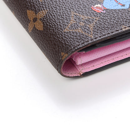 Louis Vuitton Monogram 2016 Christmas Animation Sarah Wallet Rose Ballerine 9 of 11
