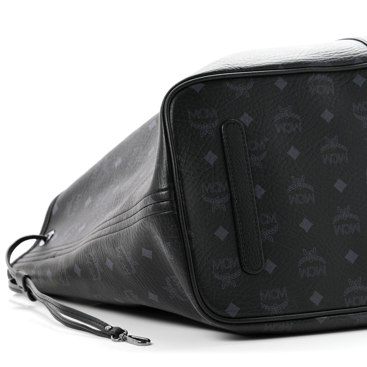 MCM Visetos Large Liz Reversible Shopper Tote Black 19 of 21