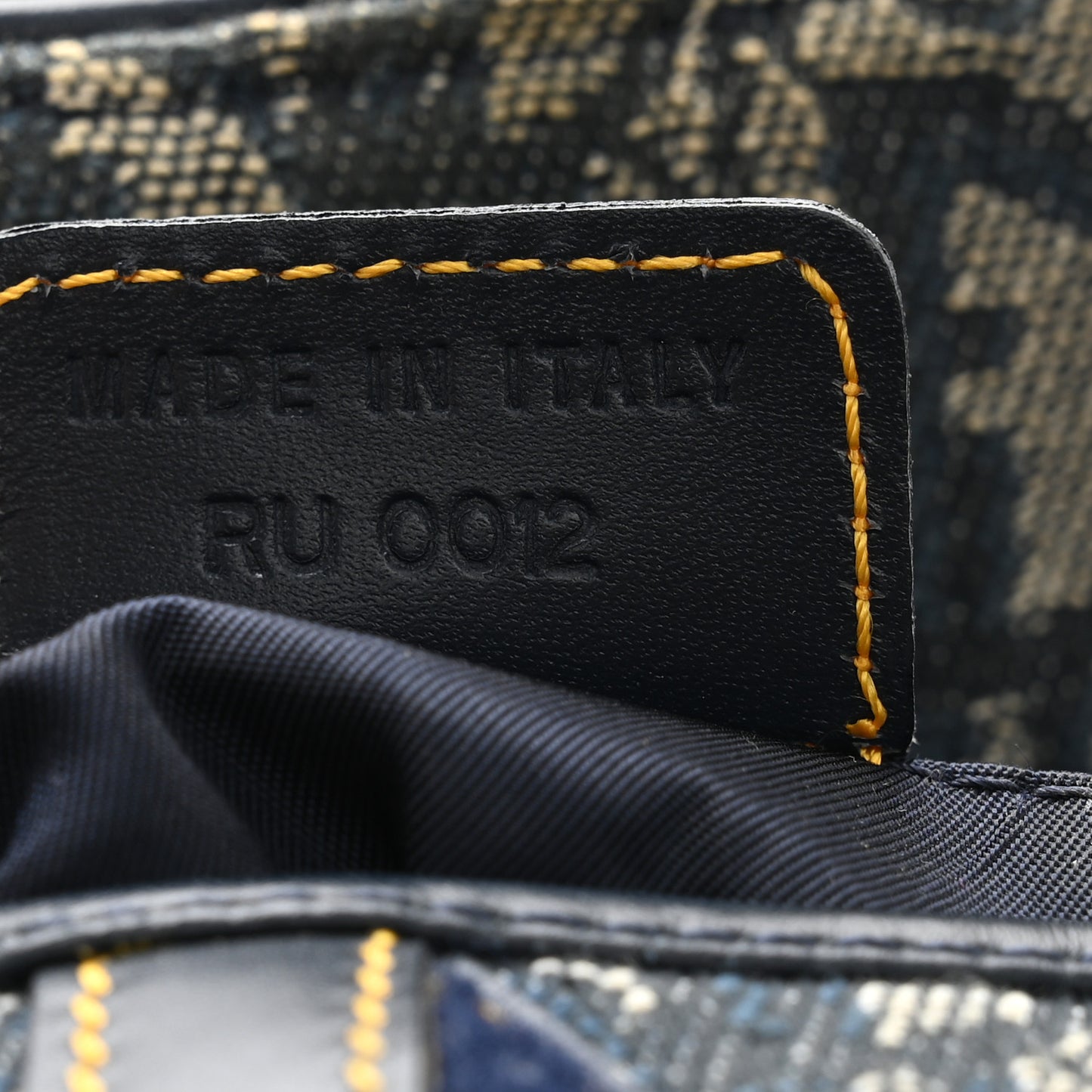 Monogram Double Saddle Bag Navy Blue