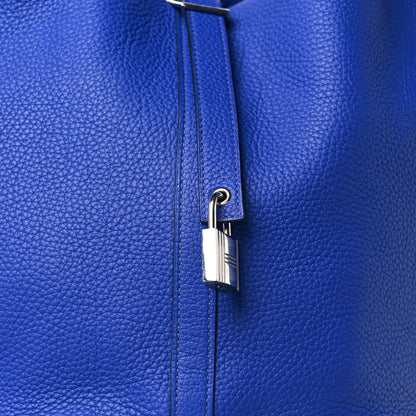 Hermes Taurillon Clemence Picotin Lock 26 GM Bleu Electrique 7 of 9