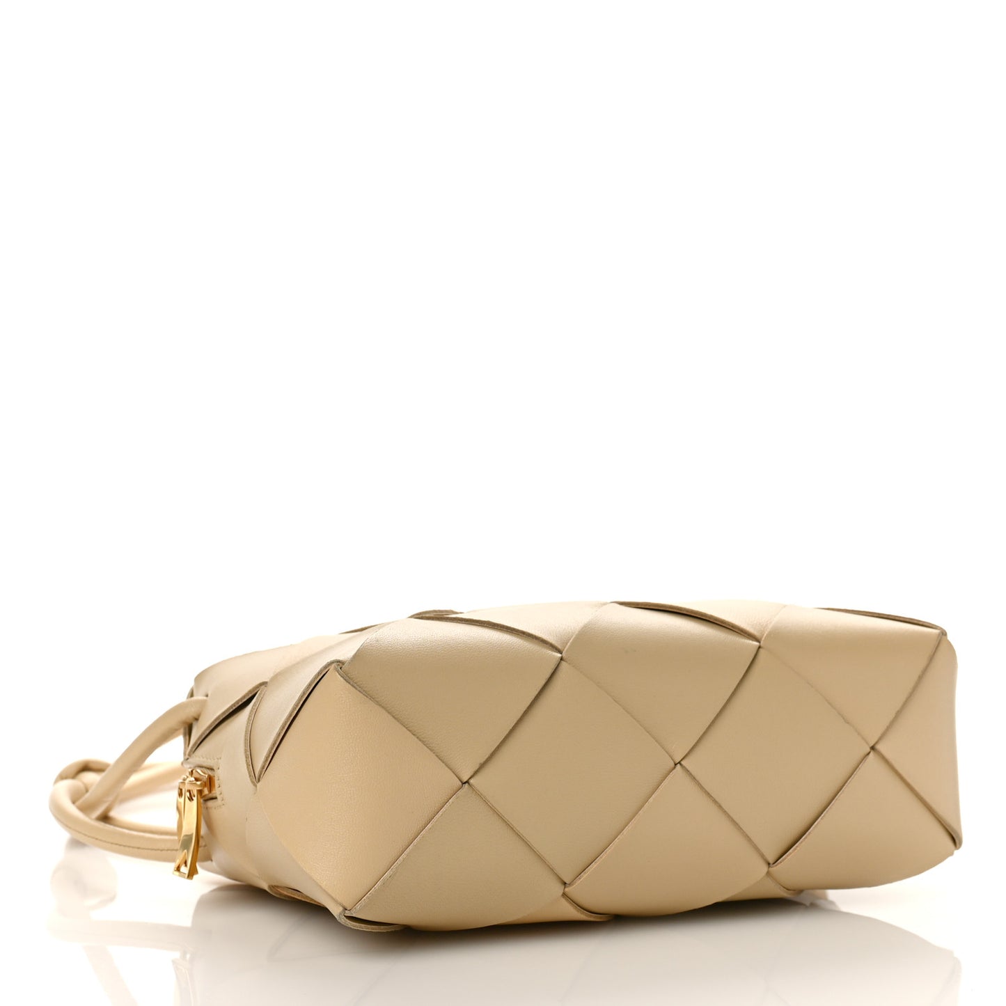 Lambskin Maxi Intrecciato Small Cassette Camera Bag Porridge