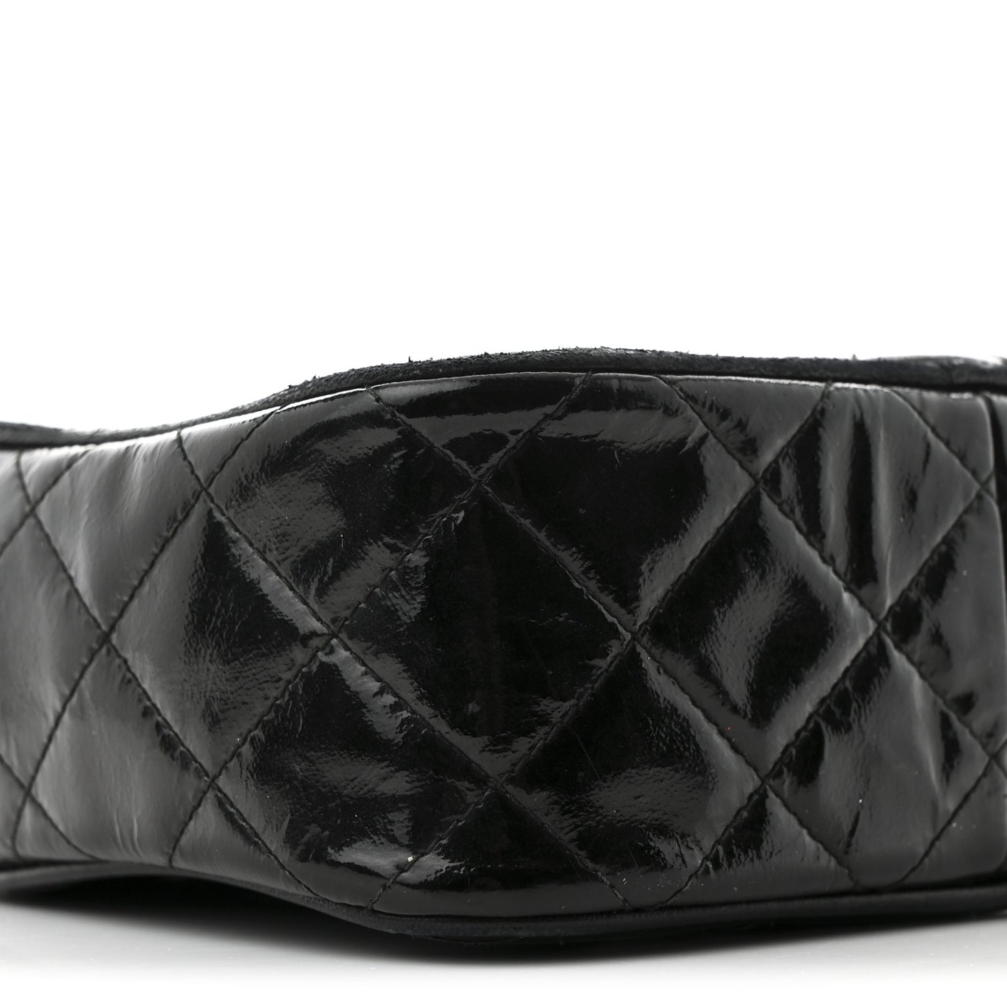 Patent Quilted Tassel Camera Case Black