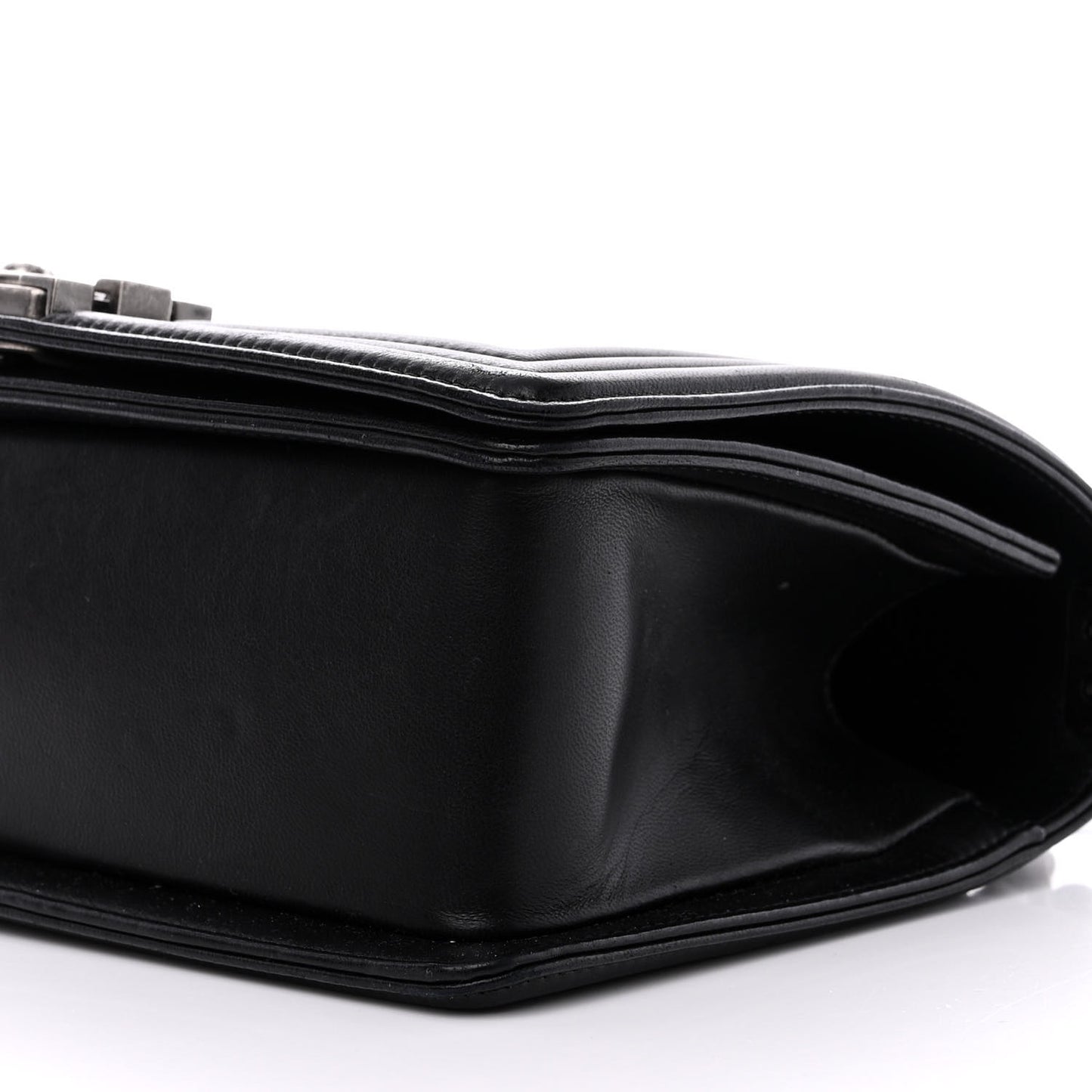 Lambskin Quilted Medium Boy Flap Black