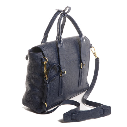 3.1 Phillip Lim 3.1 Shark Embossed Leather Medium Pashli Satchel Ink 3 of 14