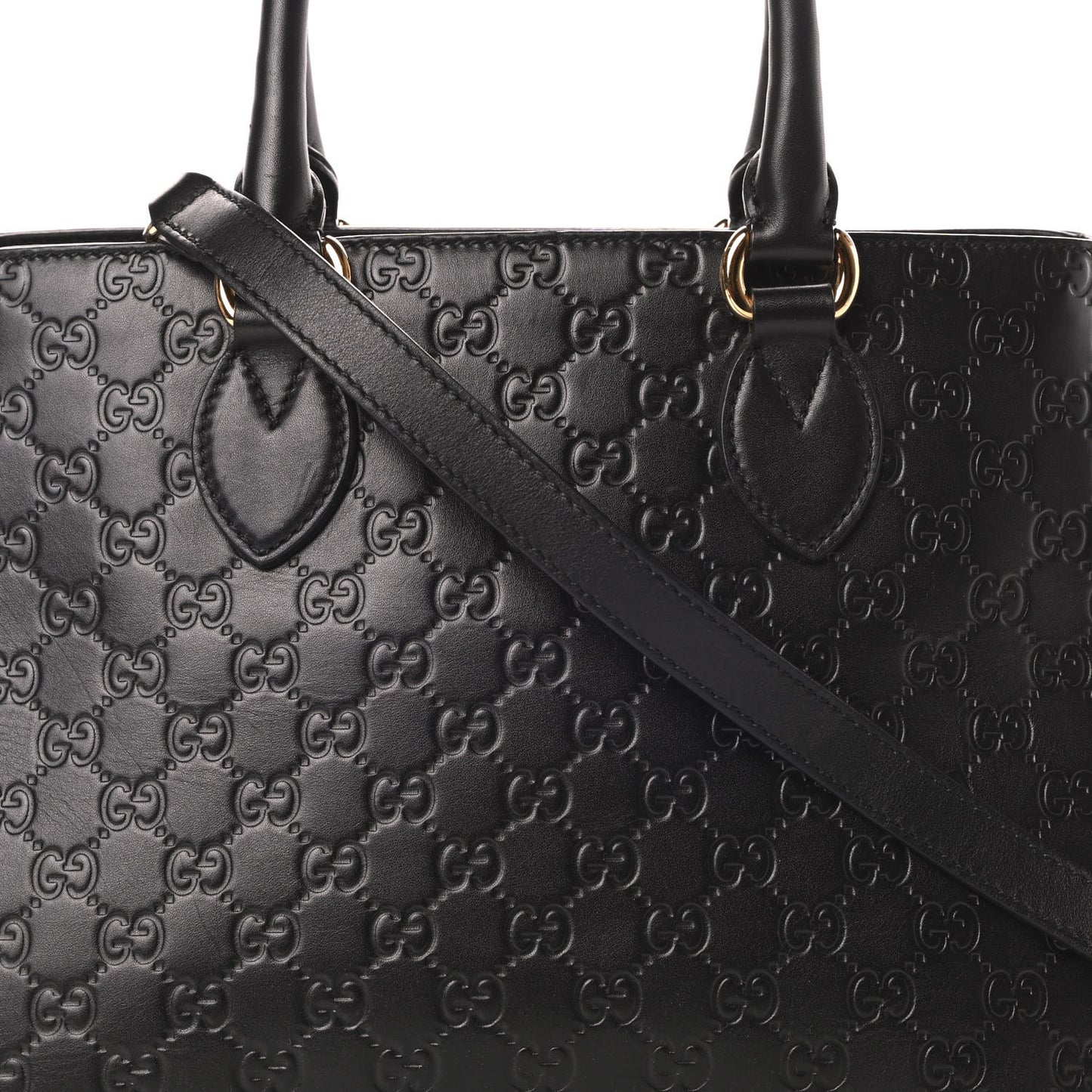 Soft Guccissima Signature Top Handle Tote Bag Black