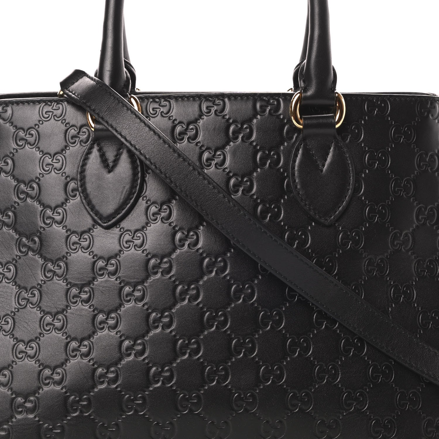 Gucci Soft Guccissima Signature Top Handle Tote Bag Black 8 of 10