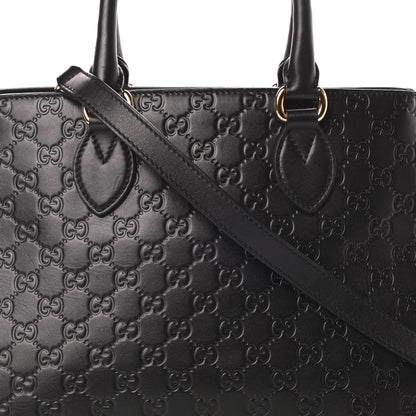 Gucci Soft Guccissima Signature Top Handle Tote Bag Black 8 of 10