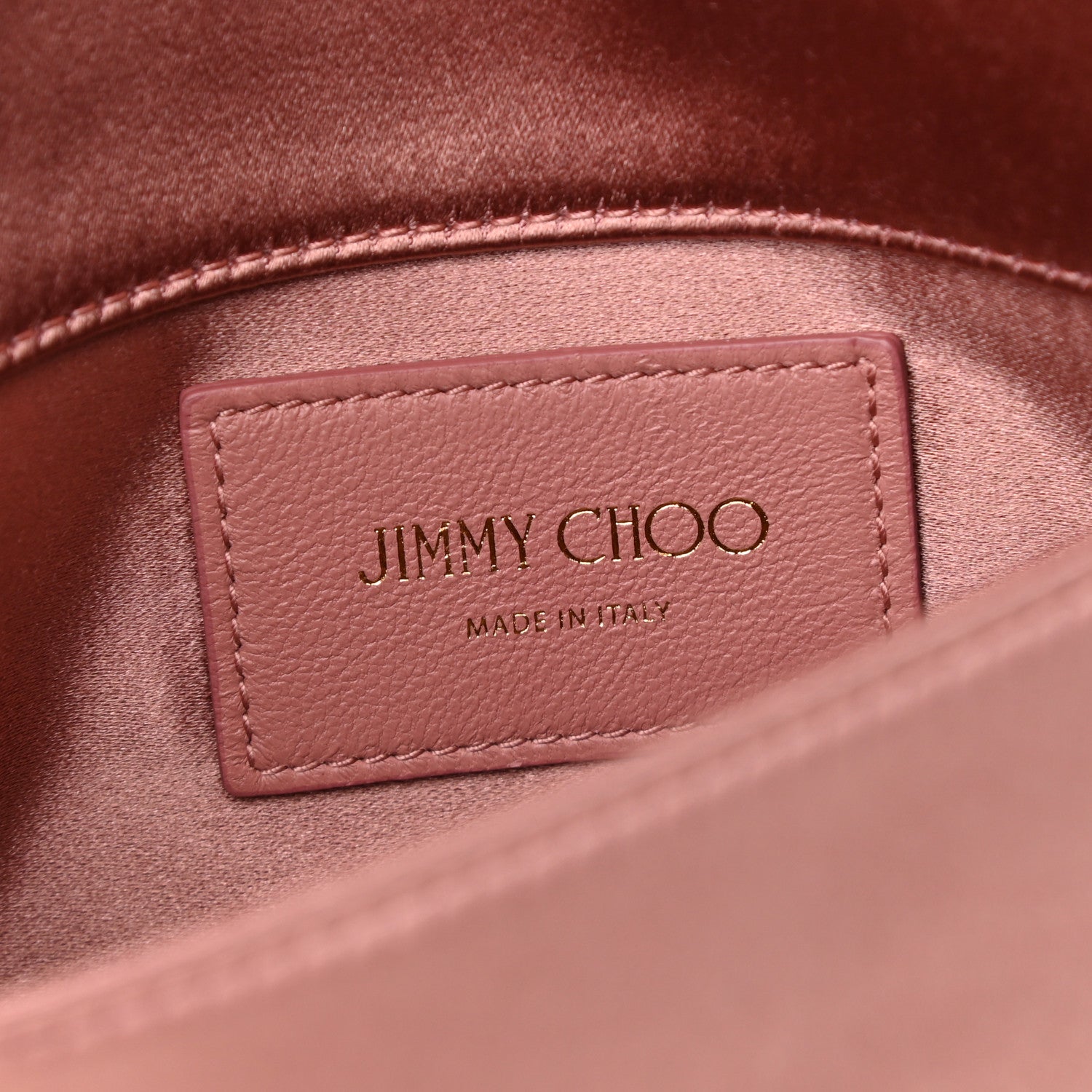 Jimmy Choo Satin Crystal Titania Clutch Blush 7 of 10
