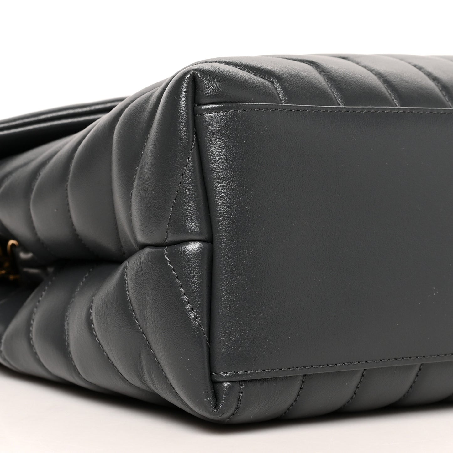 Calfskin Y Quilted Monogram Medium Loulou Chain Satchel Smog