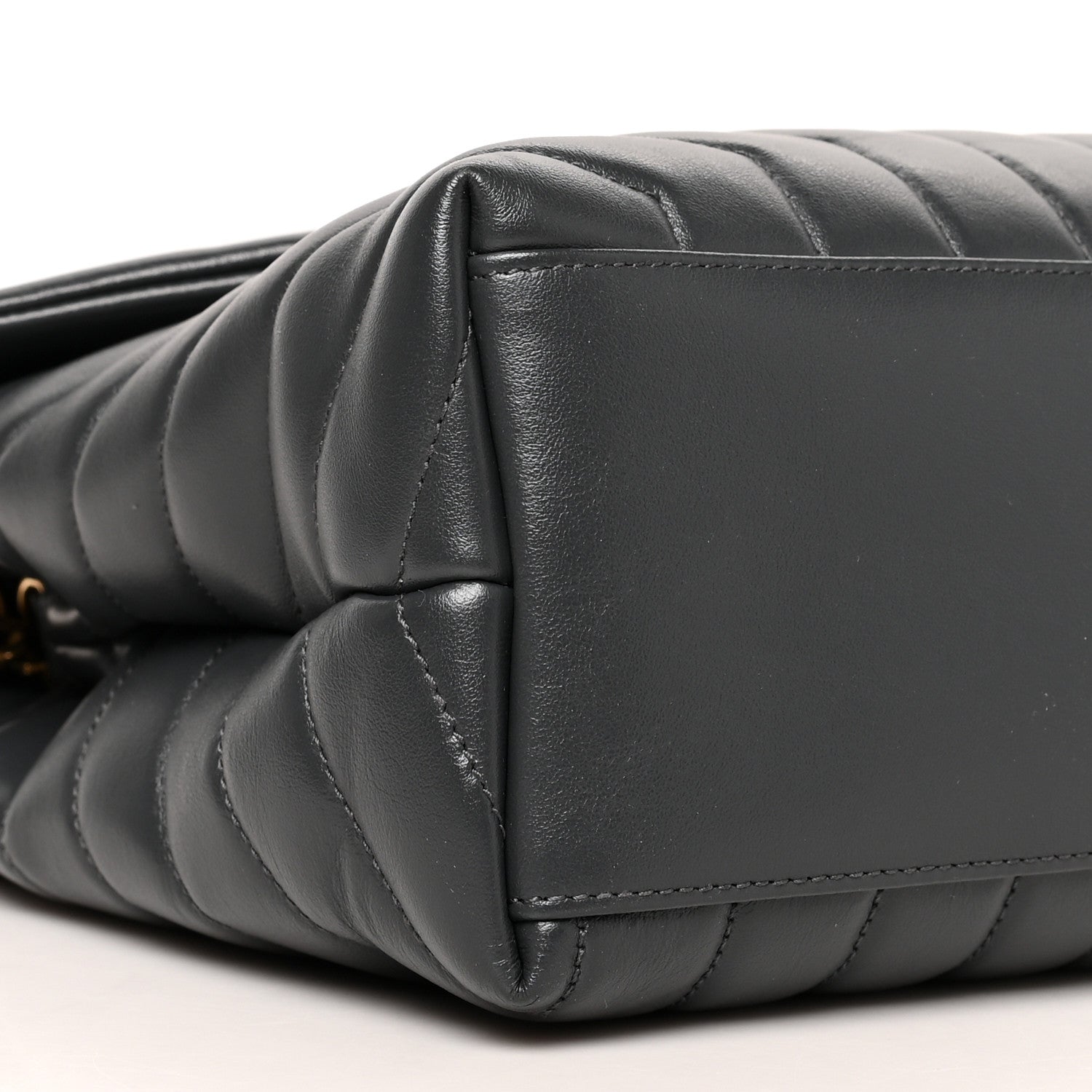 Saint Laurent Calfskin Y Quilted Monogram Medium Loulou Chain Satchel Smog 9 of 10