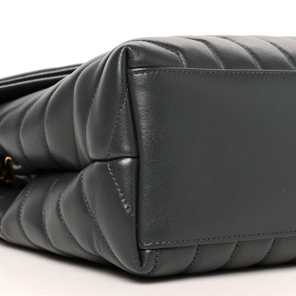 Saint Laurent Calfskin Y Quilted Monogram Medium Loulou Chain Satchel Smog 9 of 10