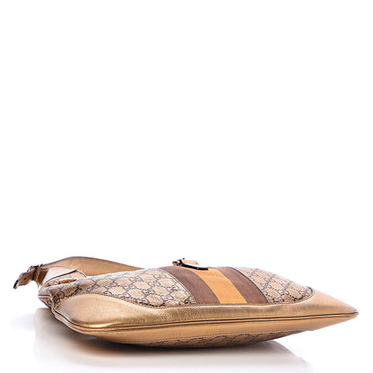 Gucci Metallic Guccissima Jackie O Bouvier Web Hobo 4 of 14