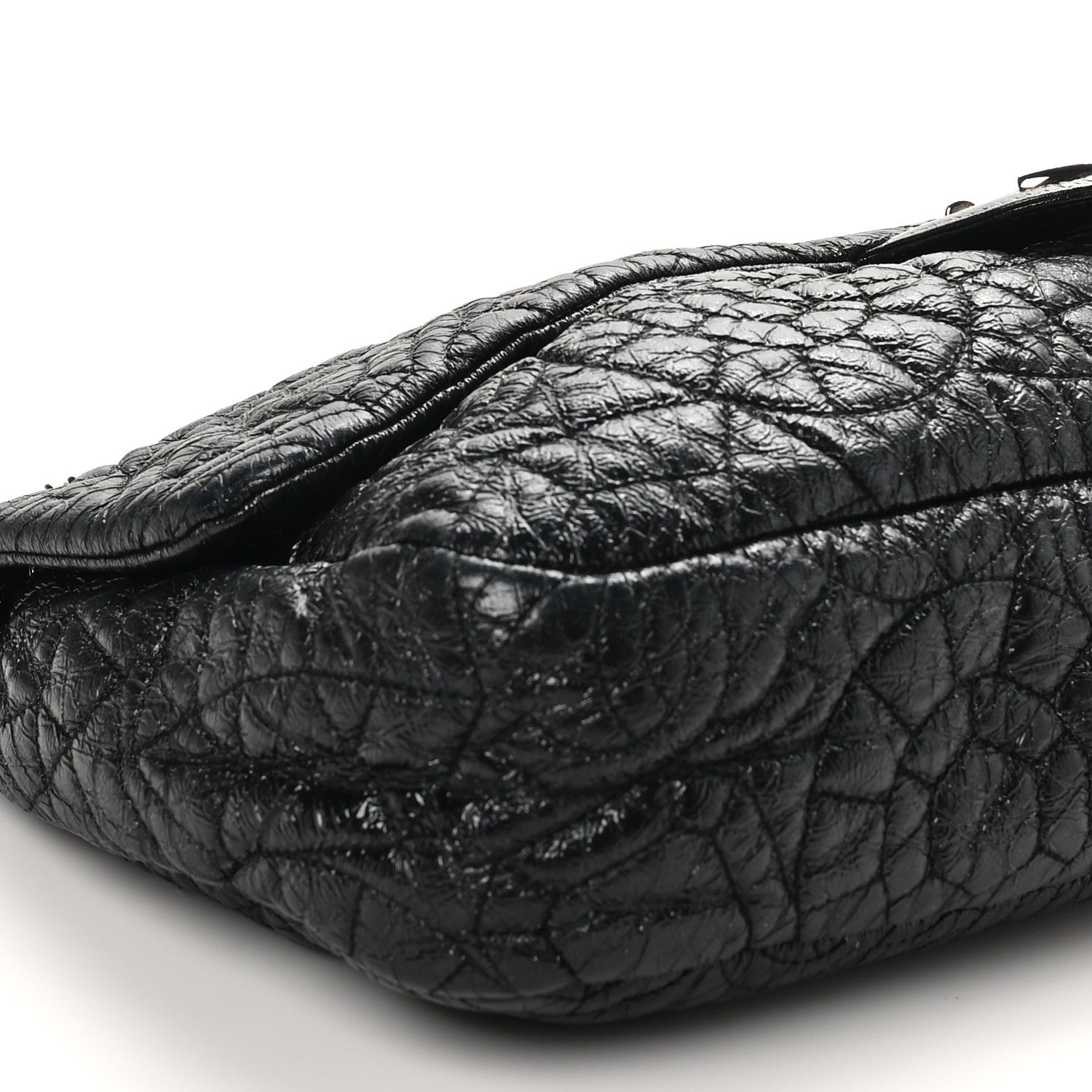 Chanel Vinyl Graphic Edge Flap Black 9 of 10