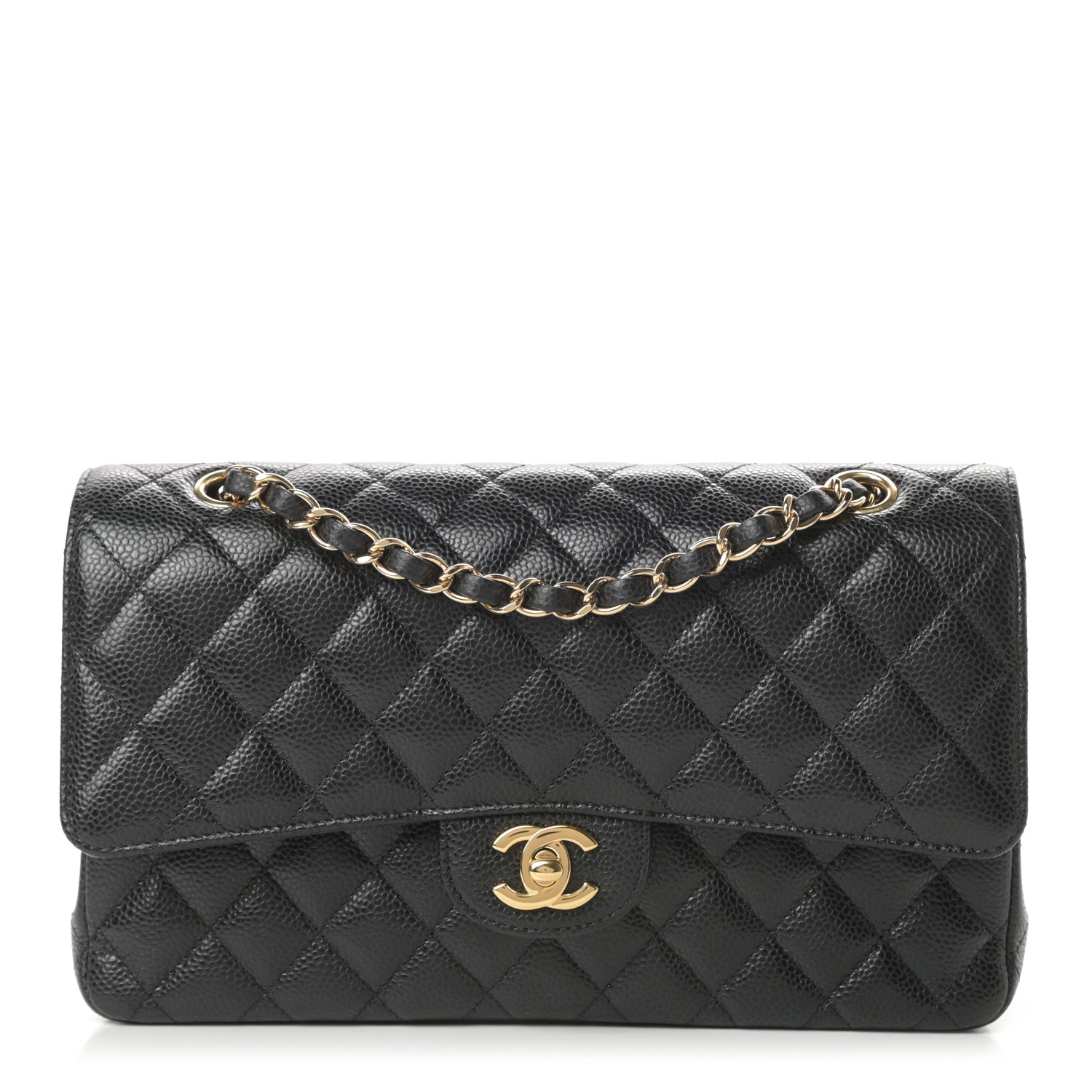 Chanel Caviar Quilted Medium Double Flap Black 1 of 12