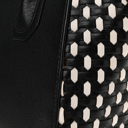 Givenchy Sugar Goatskin Woven Small Antigona Black White 13 of 15