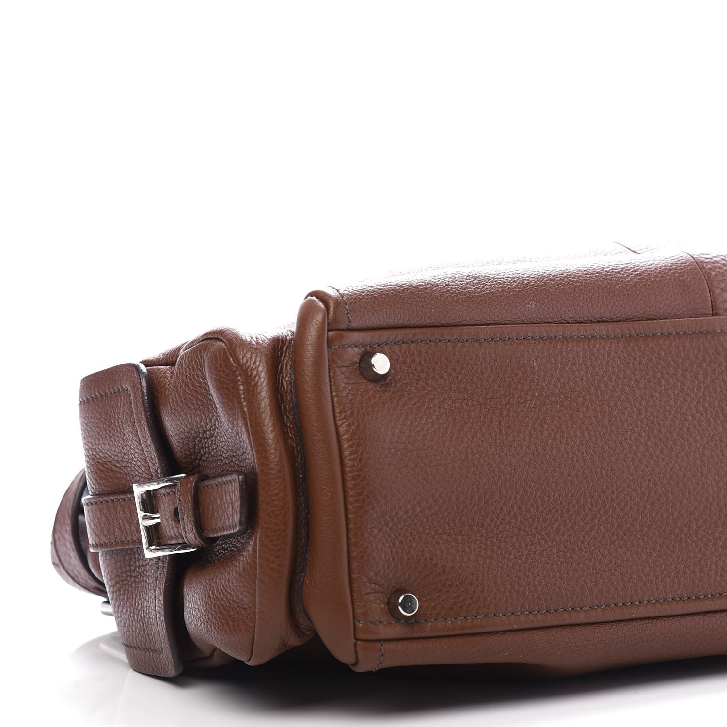 Prada Vitello Daino Buckle Shoulder Bag Tabacco 8 of 11