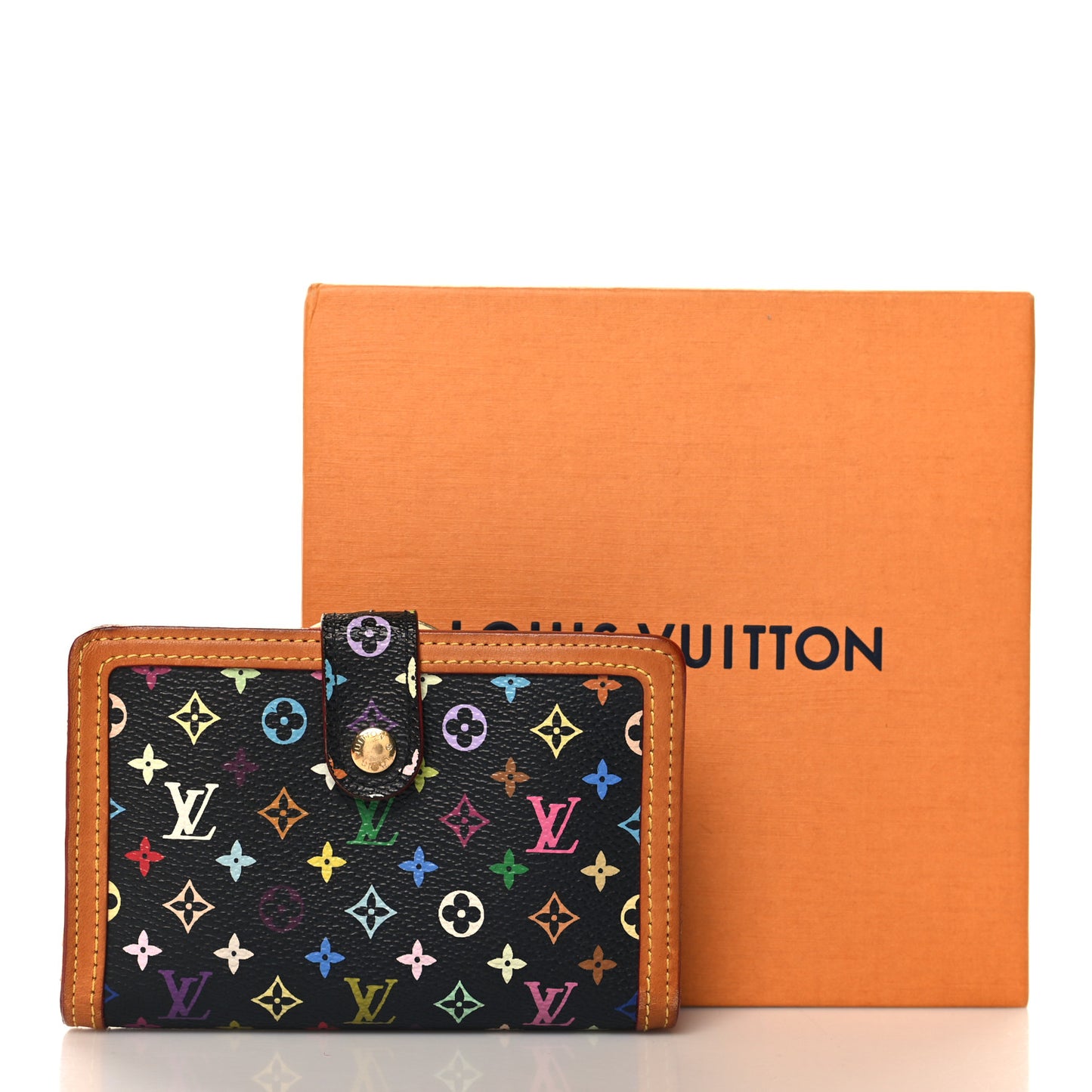 Monogram Multicolor French Purse Wallet Black