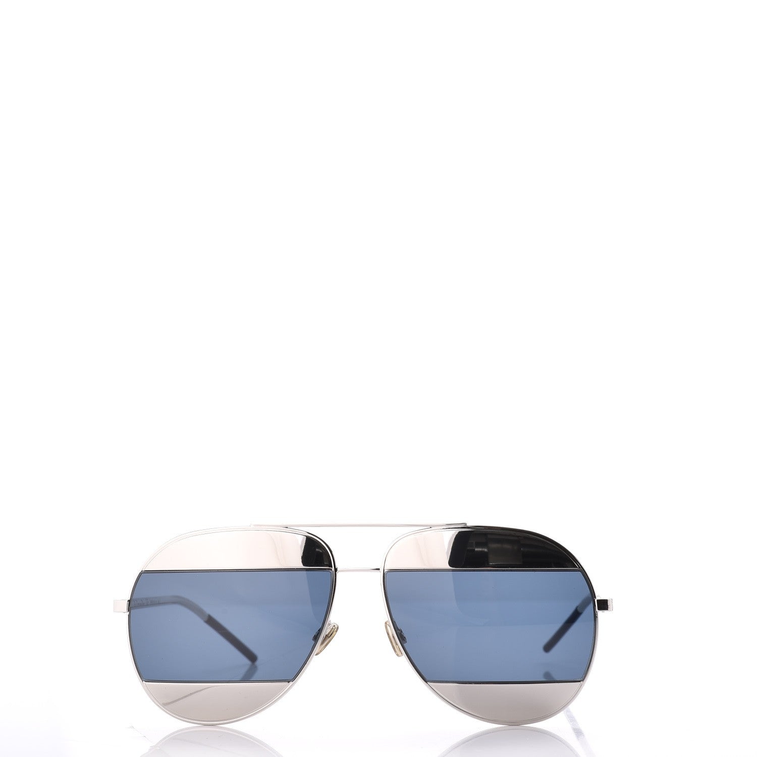 Christian Dior Split 1 Aviator Sunglasses Silver 2 of 7