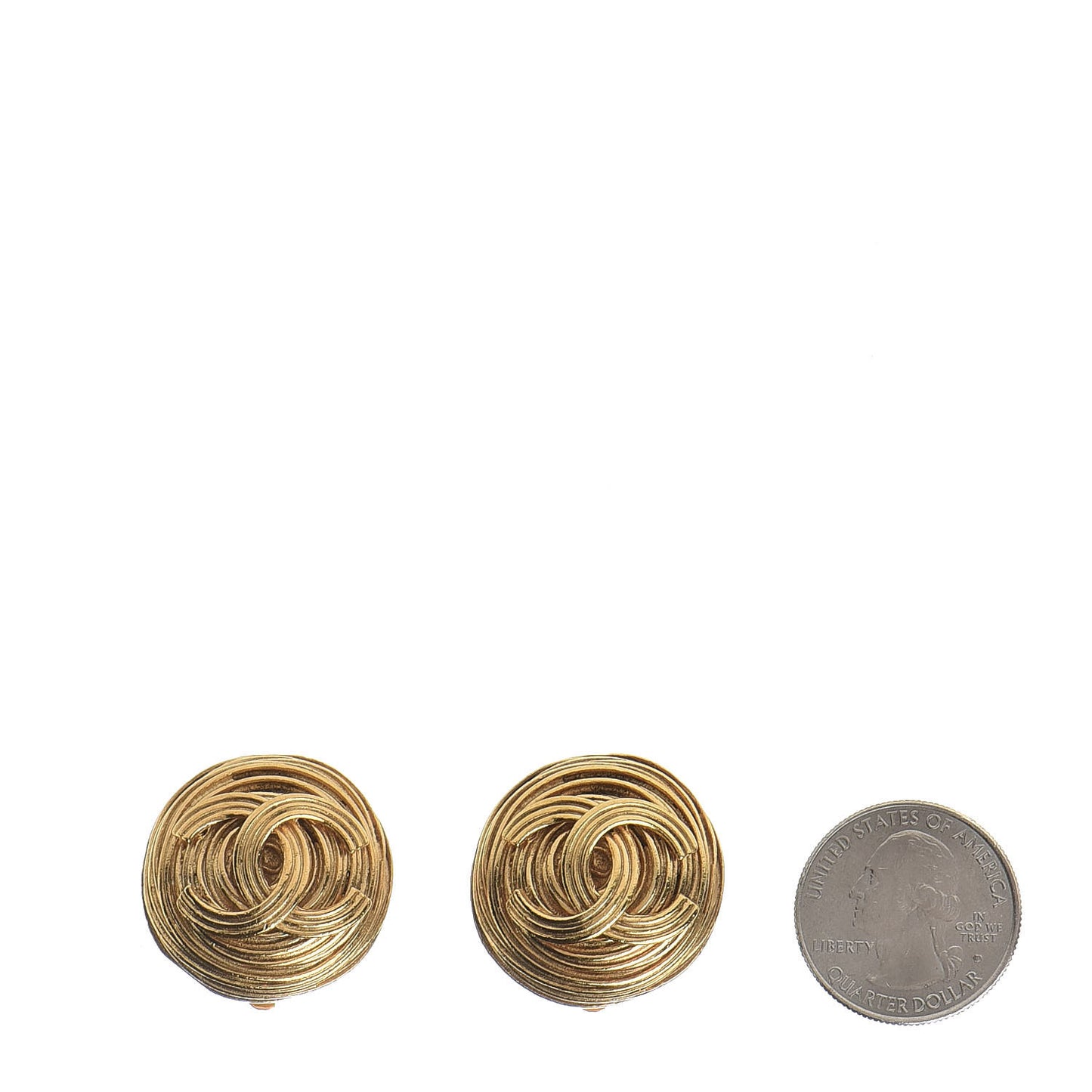 CC Clip On Earrings Gold