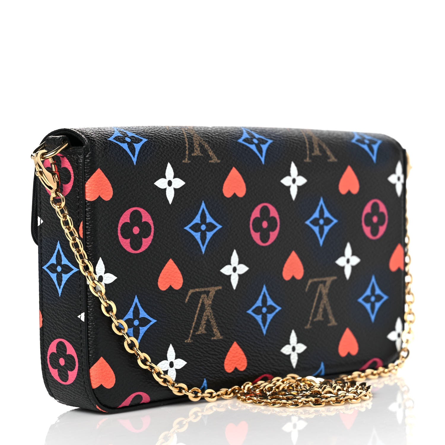 Louis Vuitton Game On Felicie Chain Wallet Black 4 of 9