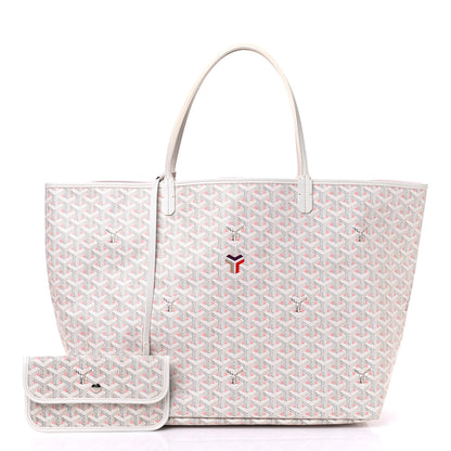 Goyard Goyardine Saint Louis Claire Voie GM White Pink 2 of 11