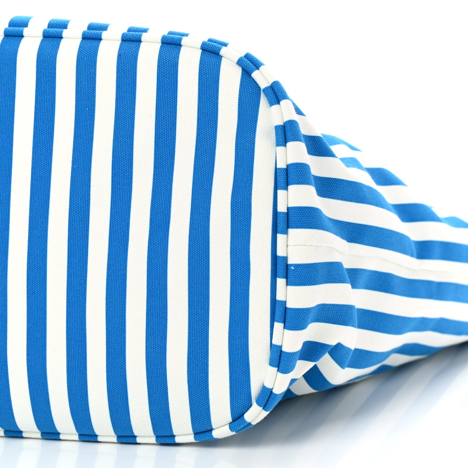 Prada Canvas Striped Comic Shopping Tote Blue White 11 of 12