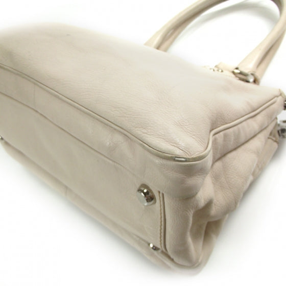 Leather Blake Satchel Ivory