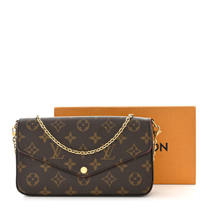 Louis Vuitton Monogram Pochette Felicie Chain Wallet Fuchsia 15 of 15