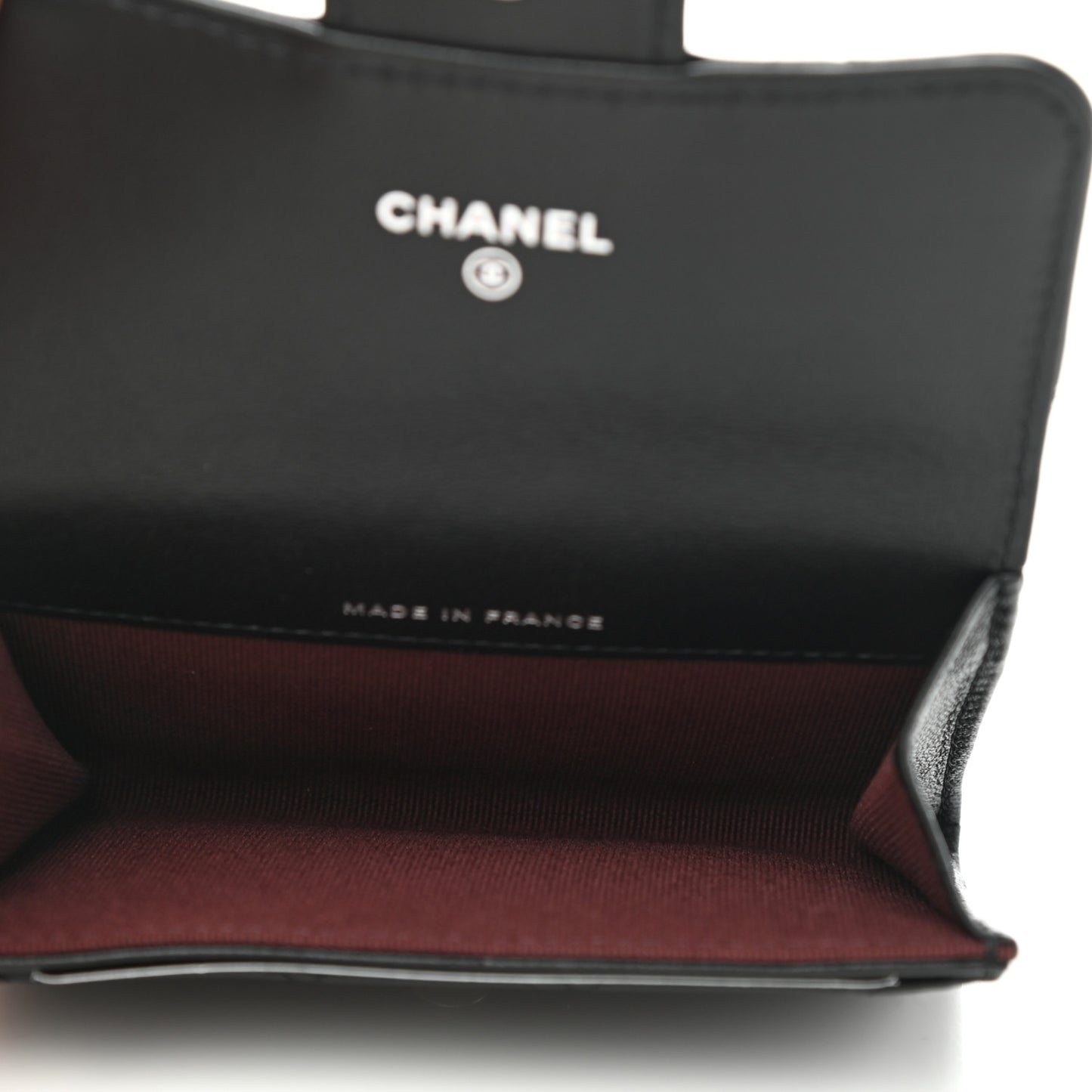 Lambskin Quilted Flap Card Holder Wallet Black