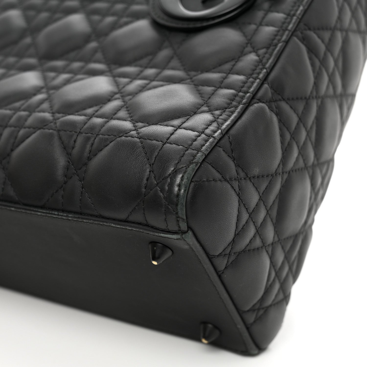 Christian Dior Ultra Matte Calfskin Cannage Medium Lady Dior Black 11 of 14