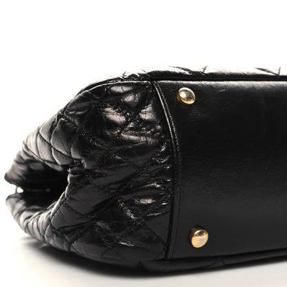 Chanel Glazed Calfskin Quilted Medium Daily Walk Flap Black 9 of 11