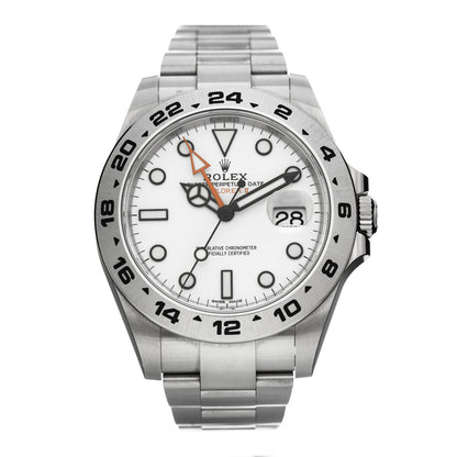 Rolex Stainless Steel 42mm Oyster Perpetual Date Explorer II Watch White 216570 1 of 4