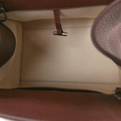 The Row Grained Calfskin Soft Margaux 10 Bag Dark Mocha 5 of 8